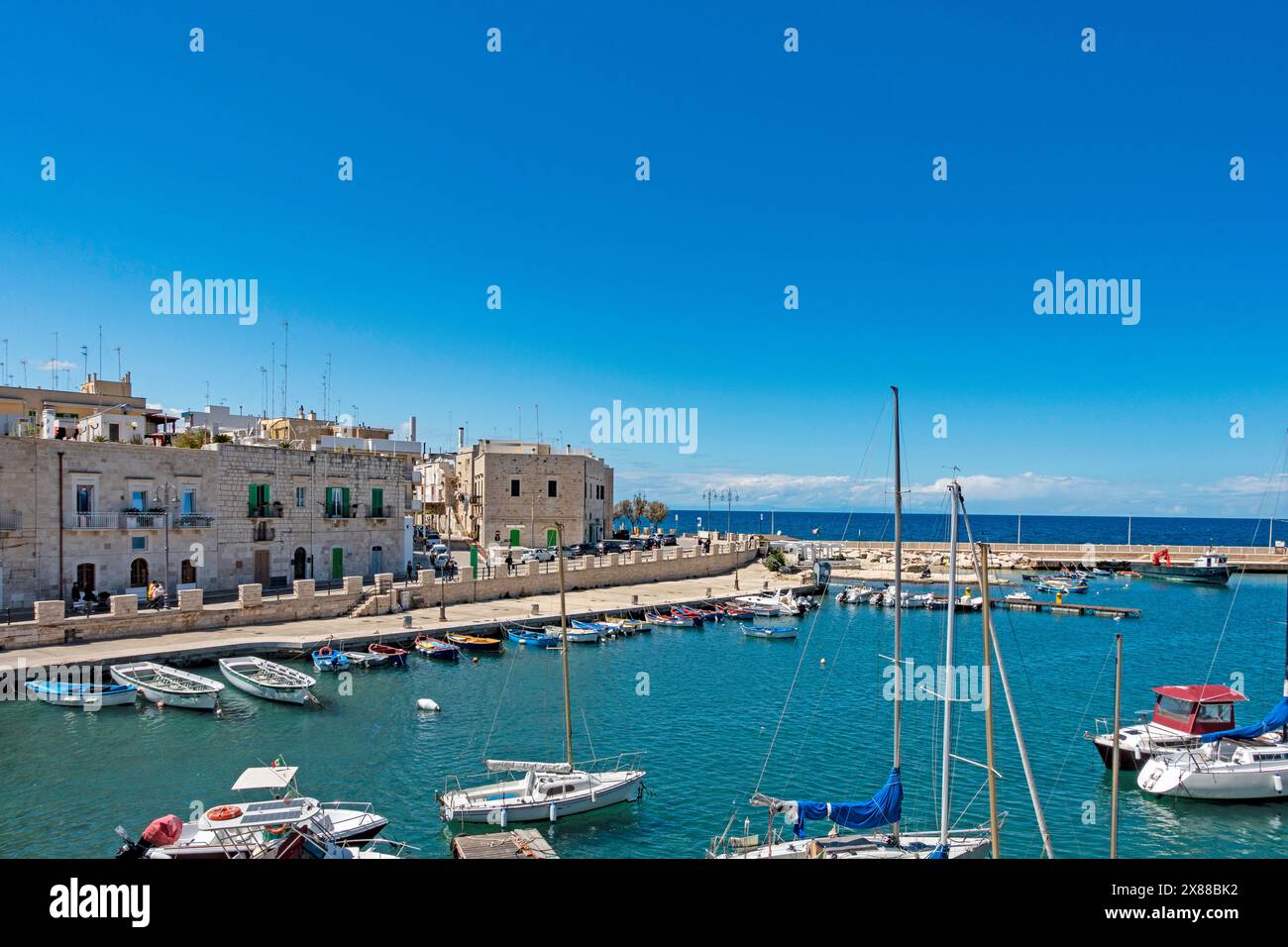 La città di Giovinazzo, Italia. Foto Stock