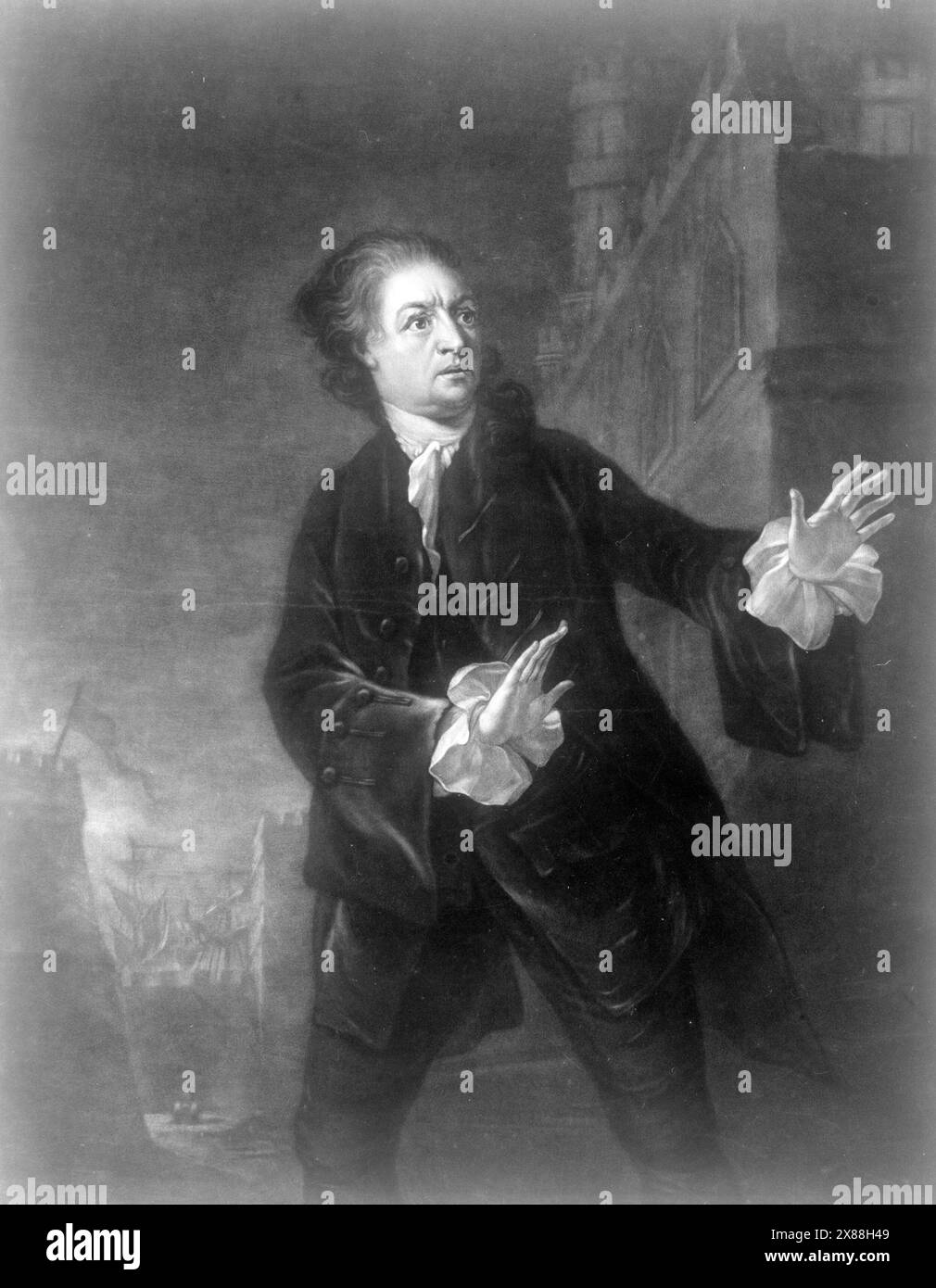 David Garrick, David Garrick (1717 – 1779), attore e drammaturgo inglese Foto Stock