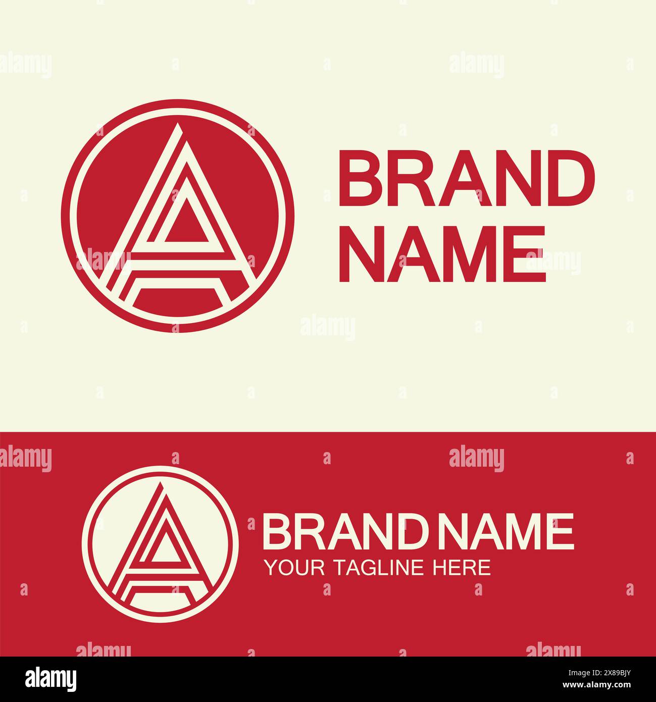 Una lettera Logo aziendale Modello icona Vettore design Illustrazione Vettoriale