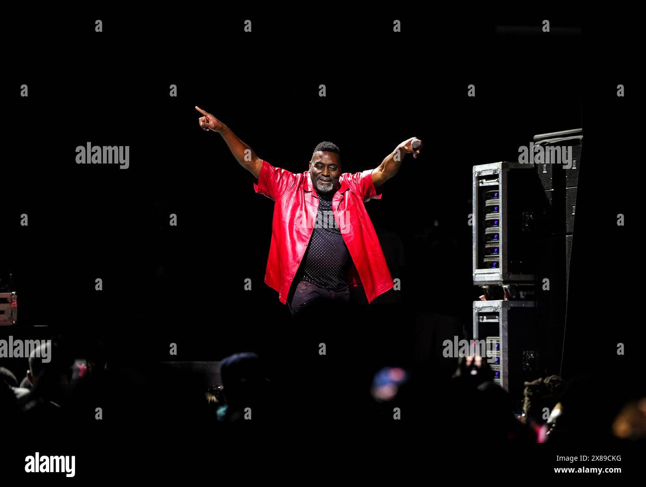 Big Daddy Kane si esibisce dal vivo Foto Stock