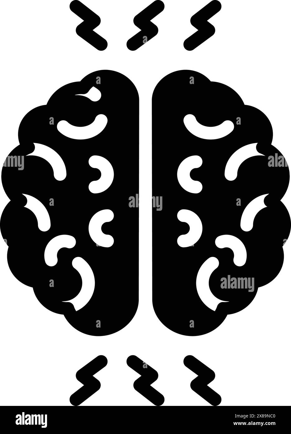 Icona per ptsd, disturbo da stress post traumatico Illustrazione Vettoriale