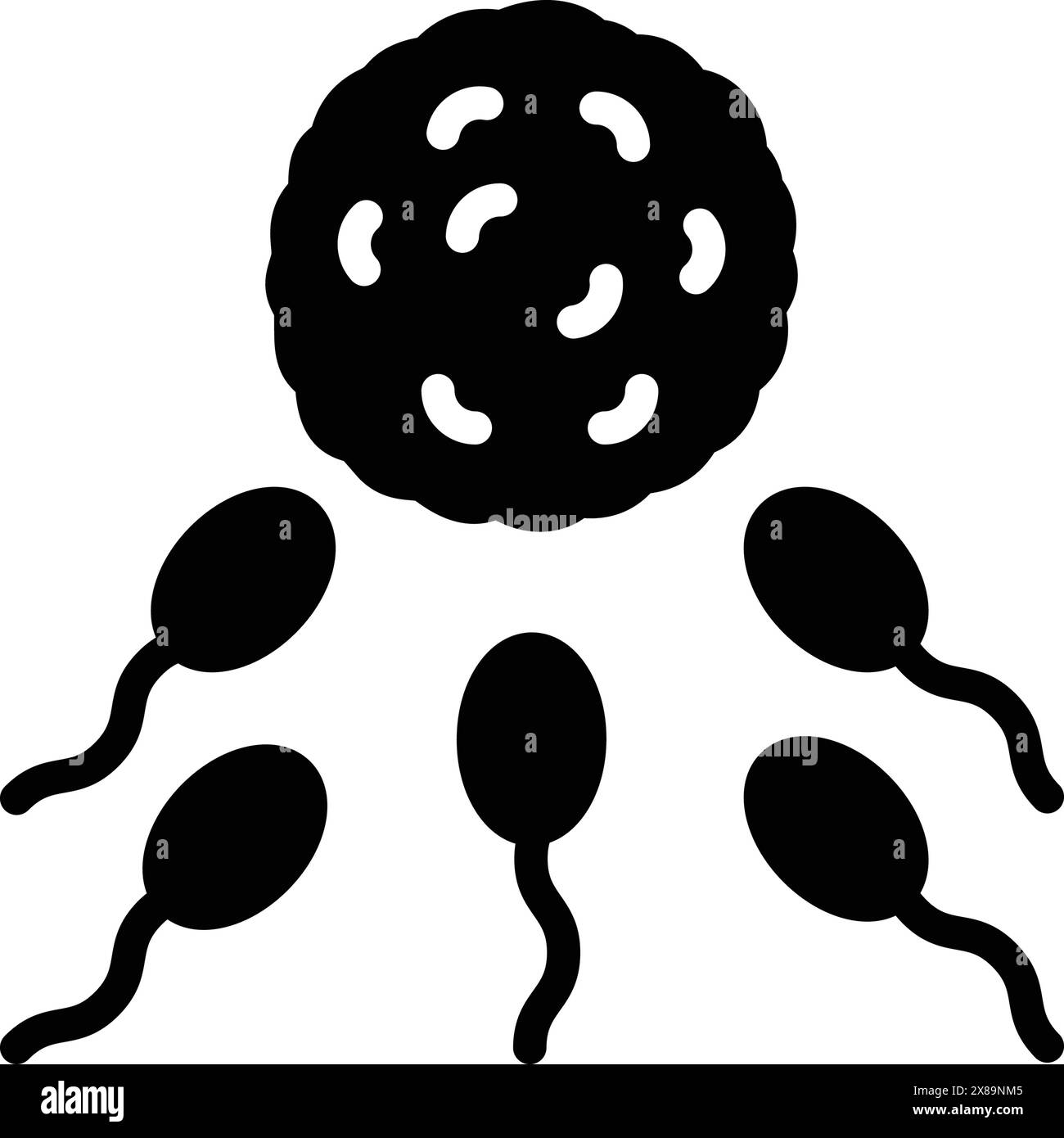 Icona per sperma, sperma e uovo, fertile Illustrazione Vettoriale