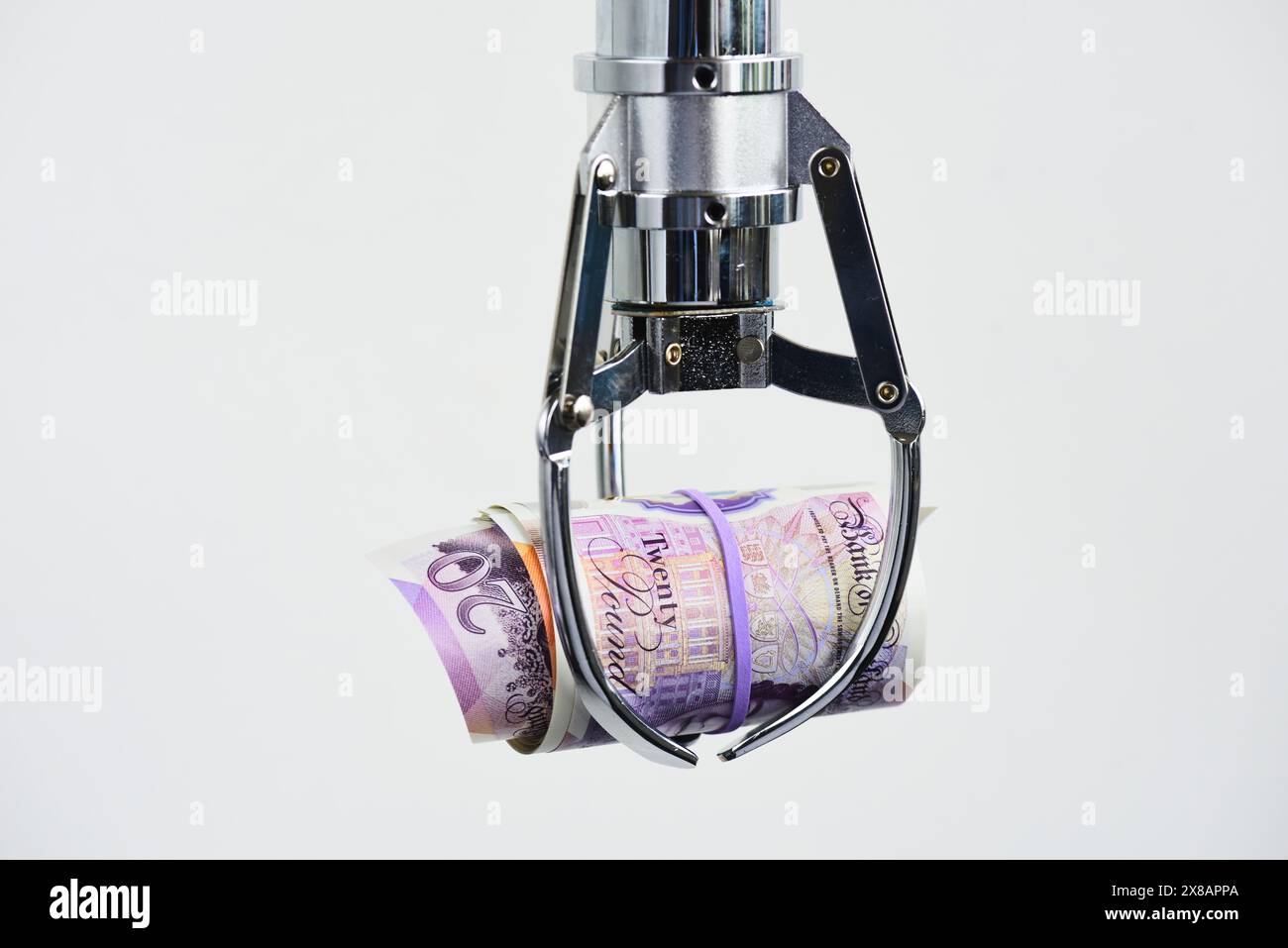 Soldi grabb Foto Stock