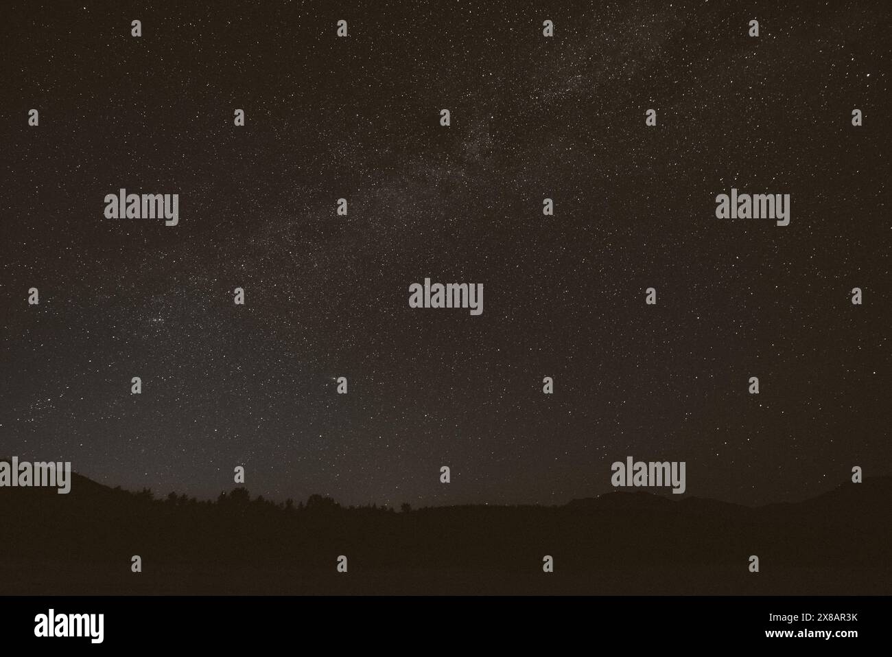 Cielo notturno con via lattea Foto Stock