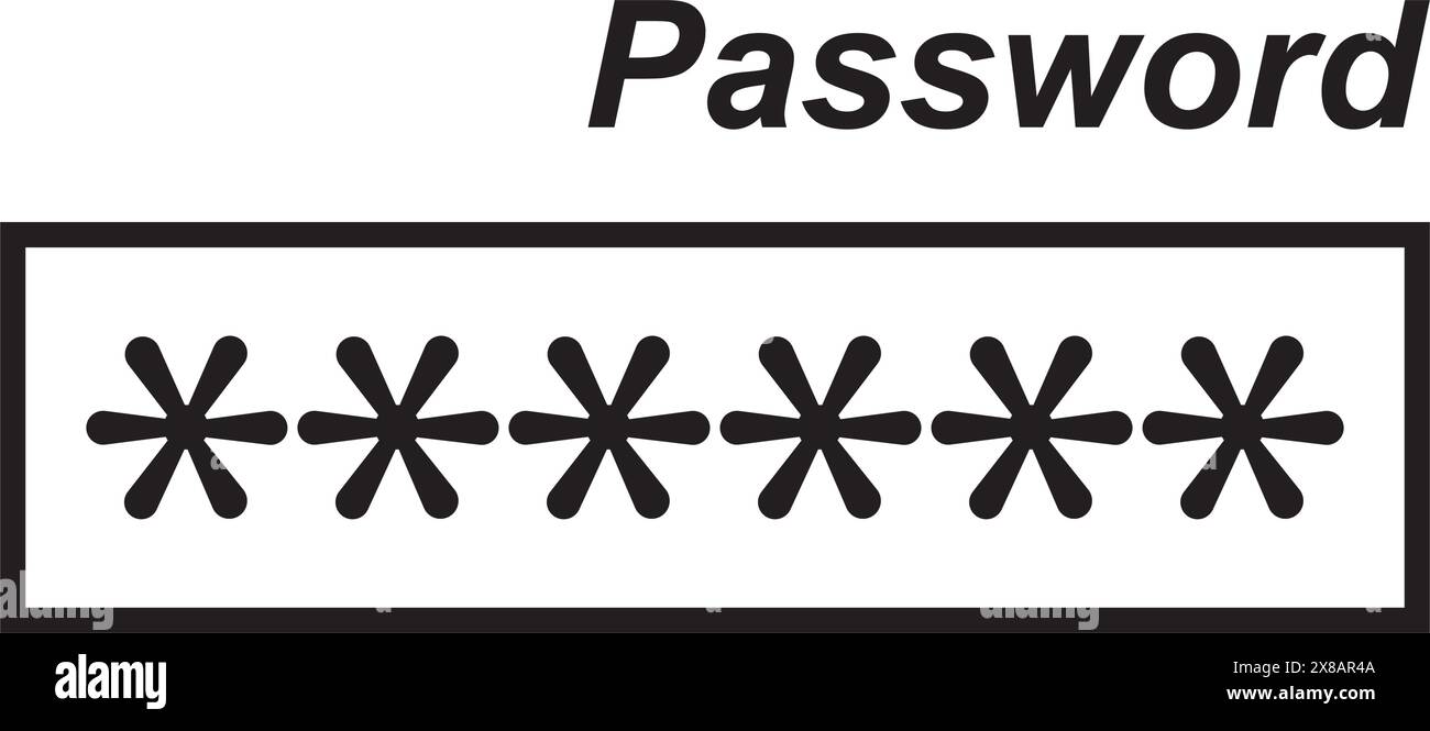 illustrazione vettoriale del logo della password Illustrazione Vettoriale