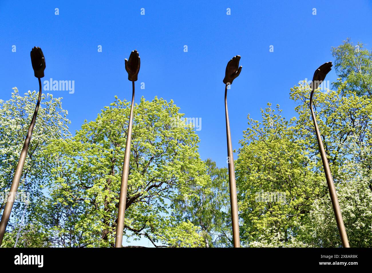 Scultura nel parco Hesperia di Helsinki, Finlandia Foto Stock