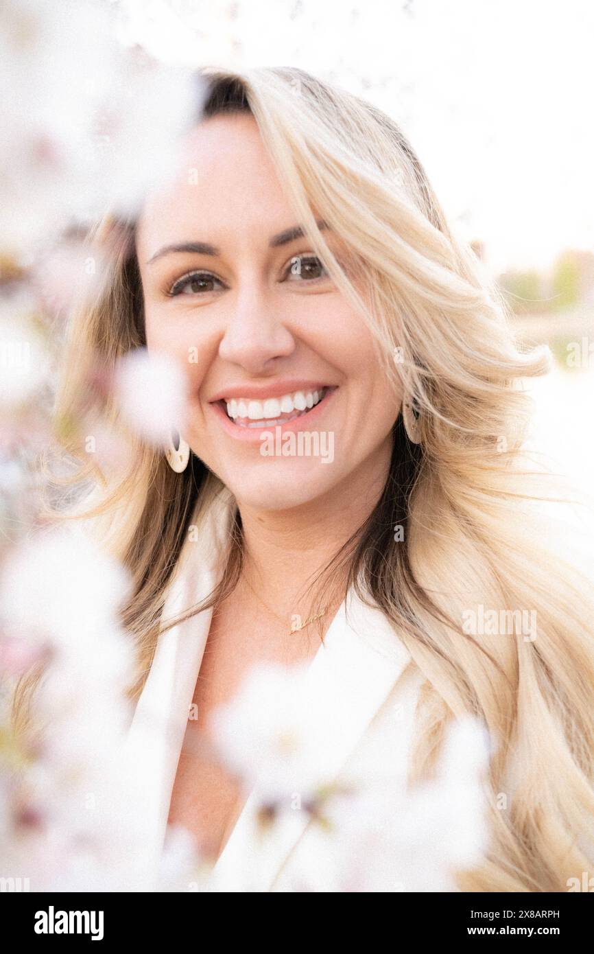 Fiori di Ciliegio in Washington DC Foto Stock