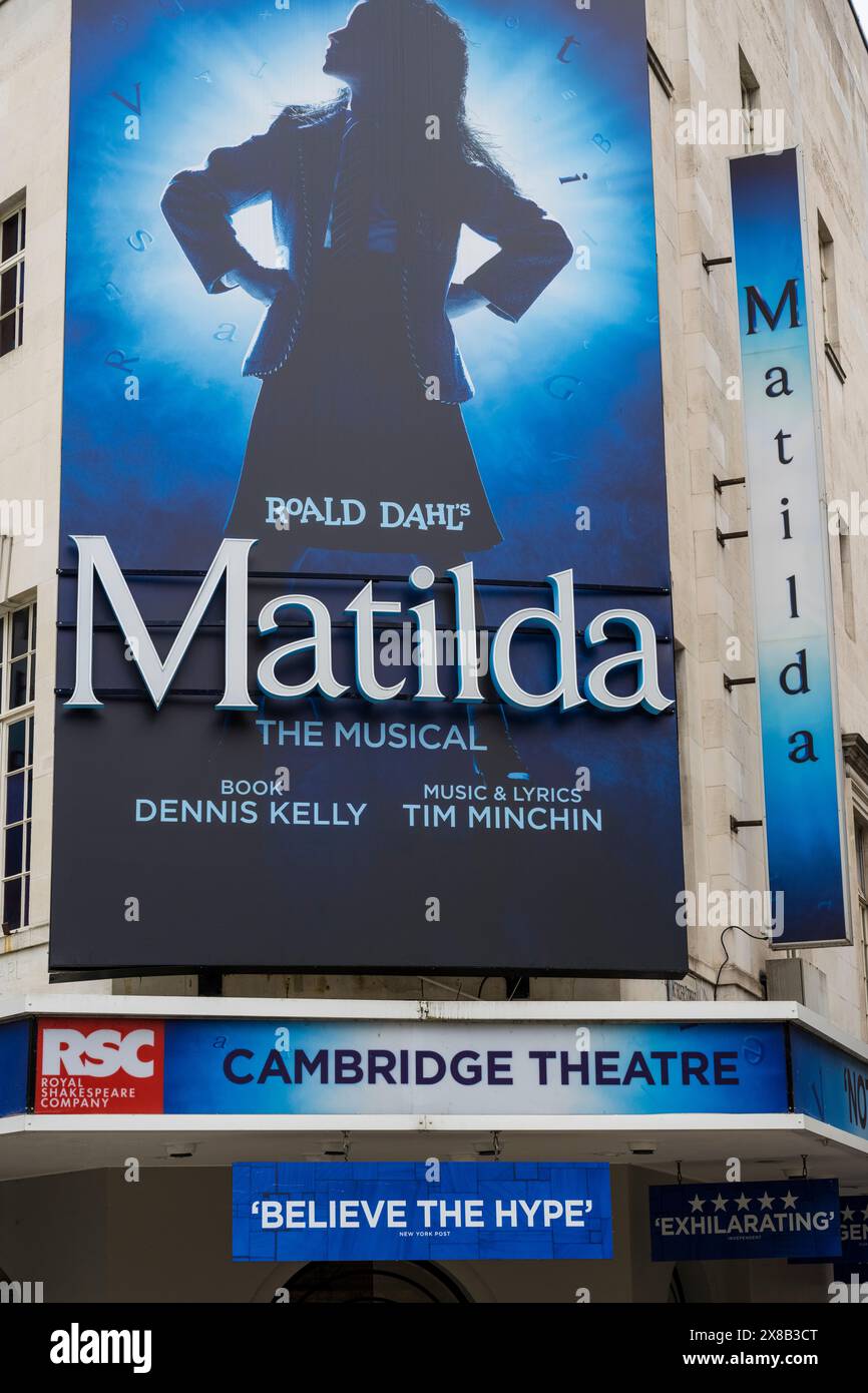Matilda, The Musical at Cambridge Theatre, Seven Dials, Covent Garden, Londra, Inghilterra, REGNO UNITO, REGNO UNITO. Foto Stock