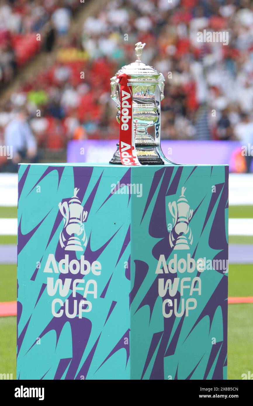 Trofeo fa Cup femminile Adobe fa Women's Cup finale, Manchester United Women contro Tottenham Hotspur Women Wembley Stadium Londra Regno Unito 12 maggio 2024 Foto Stock