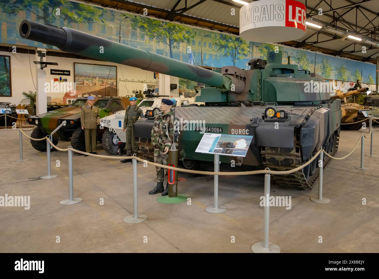 Carro armato Leclerc al Museo dei veicoli corazzati di Saumur, Francia Foto Stock