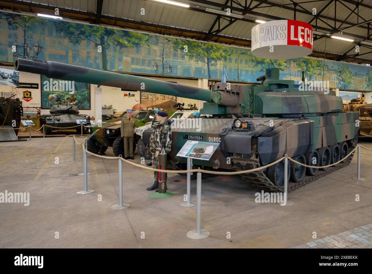 Carro armato Leclerc al Museo dei veicoli corazzati di Saumur, Francia Foto Stock