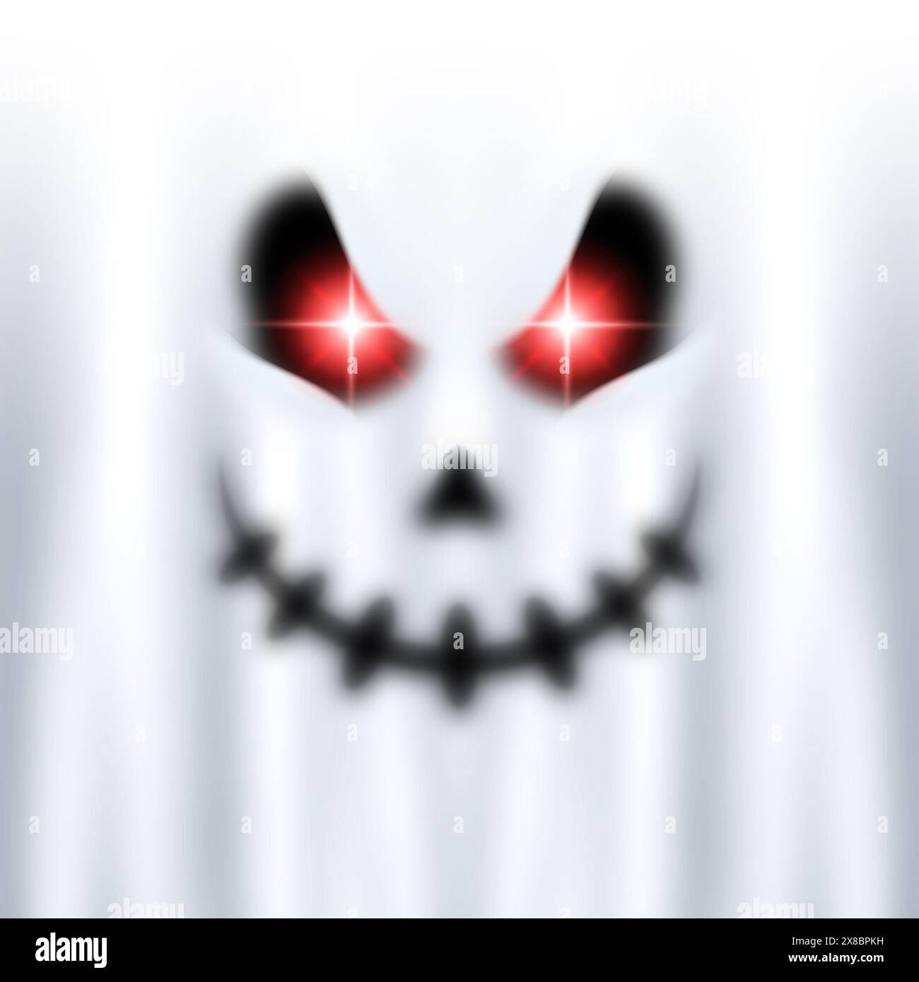 Divertente design fantasma. Illustrazione di Halloween. Foto Stock