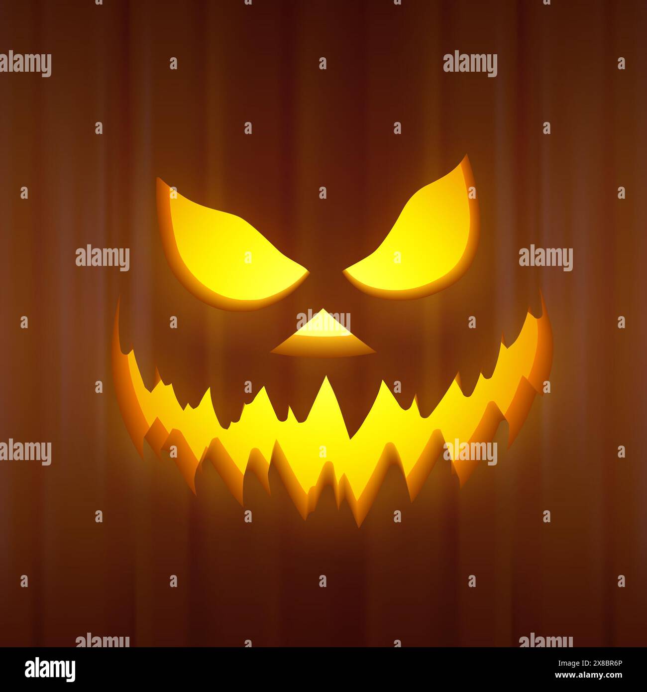 Divertente design della zucca. Illustrazione di Halloween. Foto Stock