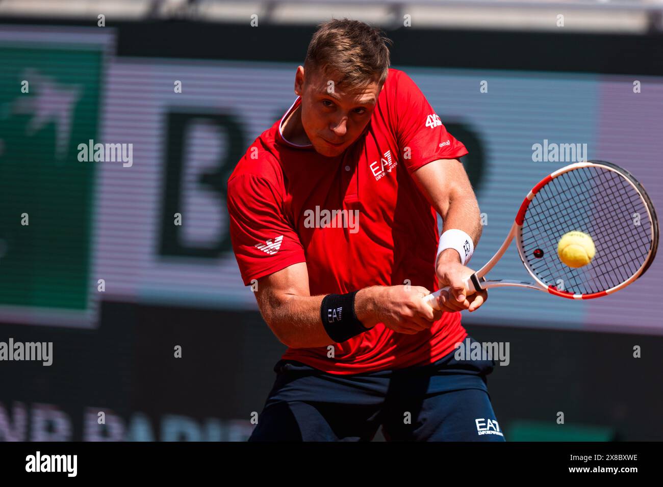 Hamad MEDJEDOVIC (SRB) durante il torneo Roland-Garros 2024, ATP e WTA Grand Slam il 23 maggio 2024 allo stadio Roland-Garros di Parigi, Francia Foto Stock