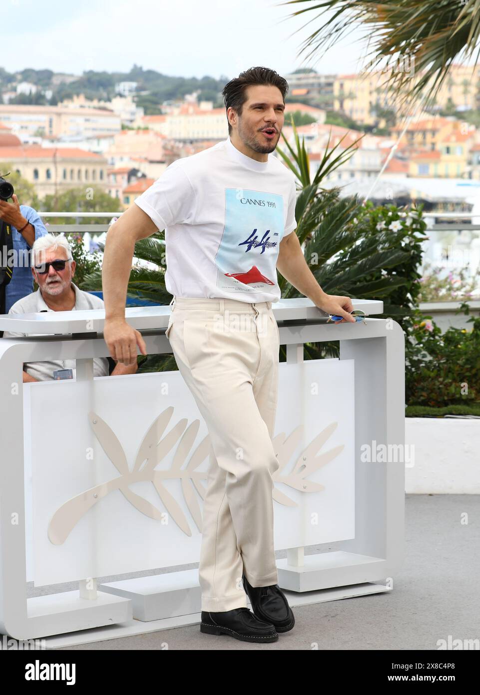 24 maggio 2024, Cannes, Costa azzurra, Francia: FRANCOIS posa CIVILE durante la fotocall "Beating Hearts" al 77° Festival annuale di Cannes al Palais des Festivals di Cannes, Francia (Credit Image: © Mickael Chavet/ZUMA Press Wire) SOLO USO EDITORIALE! Non per USO commerciale! Foto Stock