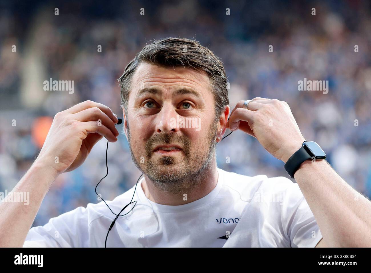 Bochum, Deutschland, 1. Fußball - BL, retrocessione, Hinspirel VFL Bochum: Fortuna Düsseldorf 0-3 ore 23 05. 2024 im Vonovia Ruhrstadion in Bochum Trainer Heiko BUTSCHER (VFL) foto: Norbert Schmidt, Düsseldorf Foto Stock