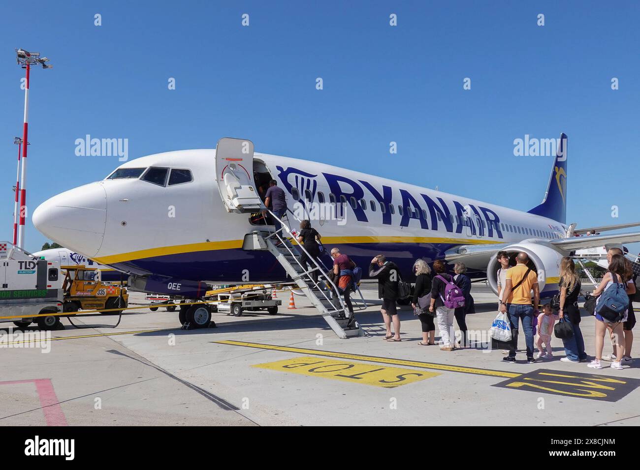 Ungheria, Budapest, aereo passeggeri Ryanair presso l'aeroporto internazionale Ferenc Liszt foto © Fabio Mazzarella/sintesi/Alamy Stock Photo Foto Stock