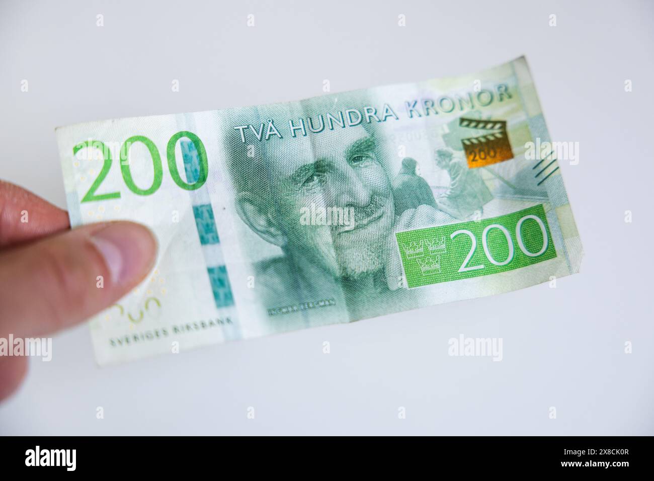 Una nota di 200 SEK. Foto Stock