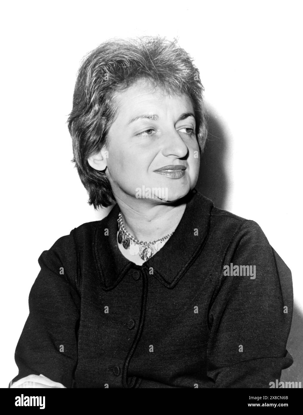 Betty Friedan. Ritratto della femminista e scrittrice americana, Betty Friedan (1921-2006) nel 1960 Foto Stock