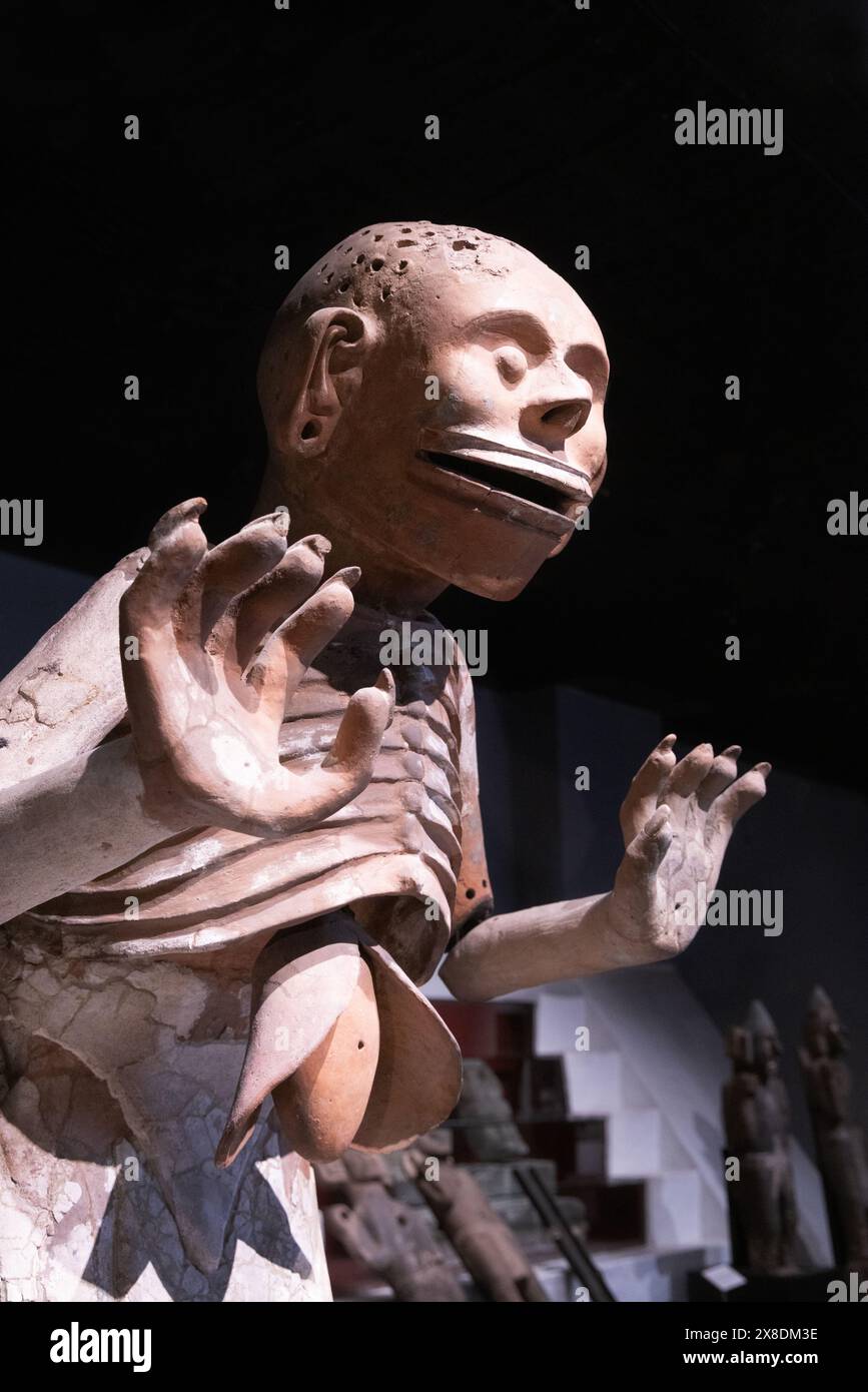 Mictlantecuhtli; il Dio azteco della morte; artefatto Mesoamerica, dall'impero azteco, Tenochtitlan, scultura nel Templo Mayor Museum Messico Foto Stock