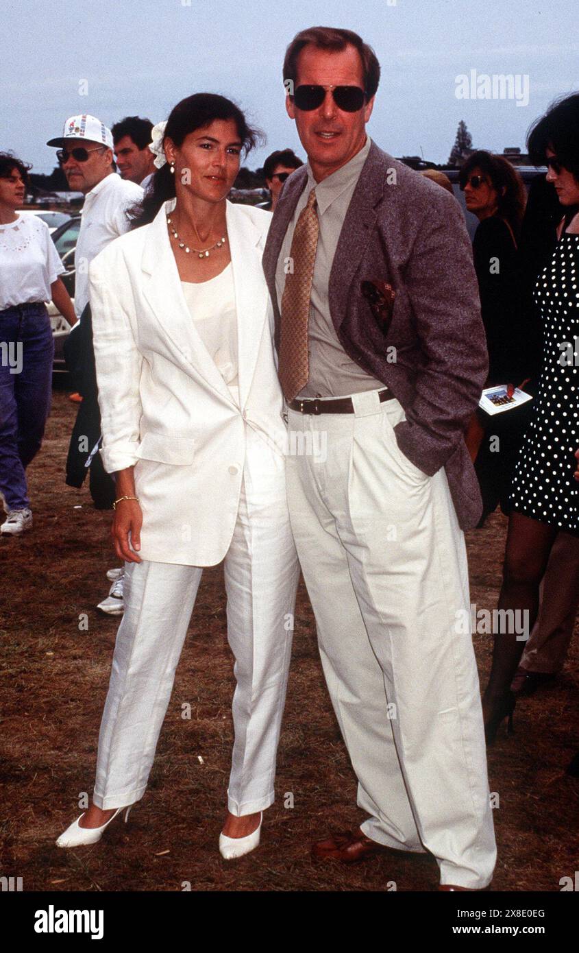 K5996WW: 21° SPETTACOLO DI CAVALLI CLASSICO HAMPTON. PETER JENNINGS CON LA MOGLIE KASEY. WALTER WEISSMAN/ 1996 (immagine di credito: © WALTER WEISSMAN/ZUMA Wire) SOLO PER USO EDITORIALE! Non per USO commerciale! Foto Stock