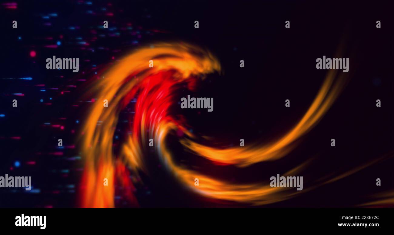 Immagine di luci accese di fuoco arancione Foto Stock