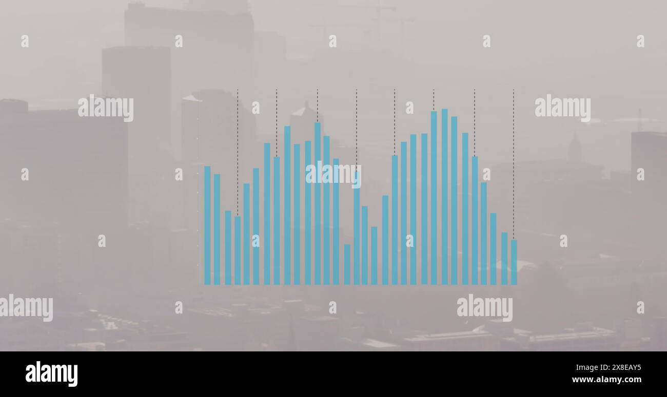 Un'immagine digitale della finanza globale, del business e dell'elaborazione dei dati Foto Stock