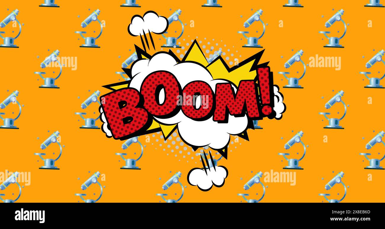 L'immagine non corrisponde alla scuola; mostra un motivo vivace con microfoni e ASTA PORTAMICROFONO! testo Foto Stock