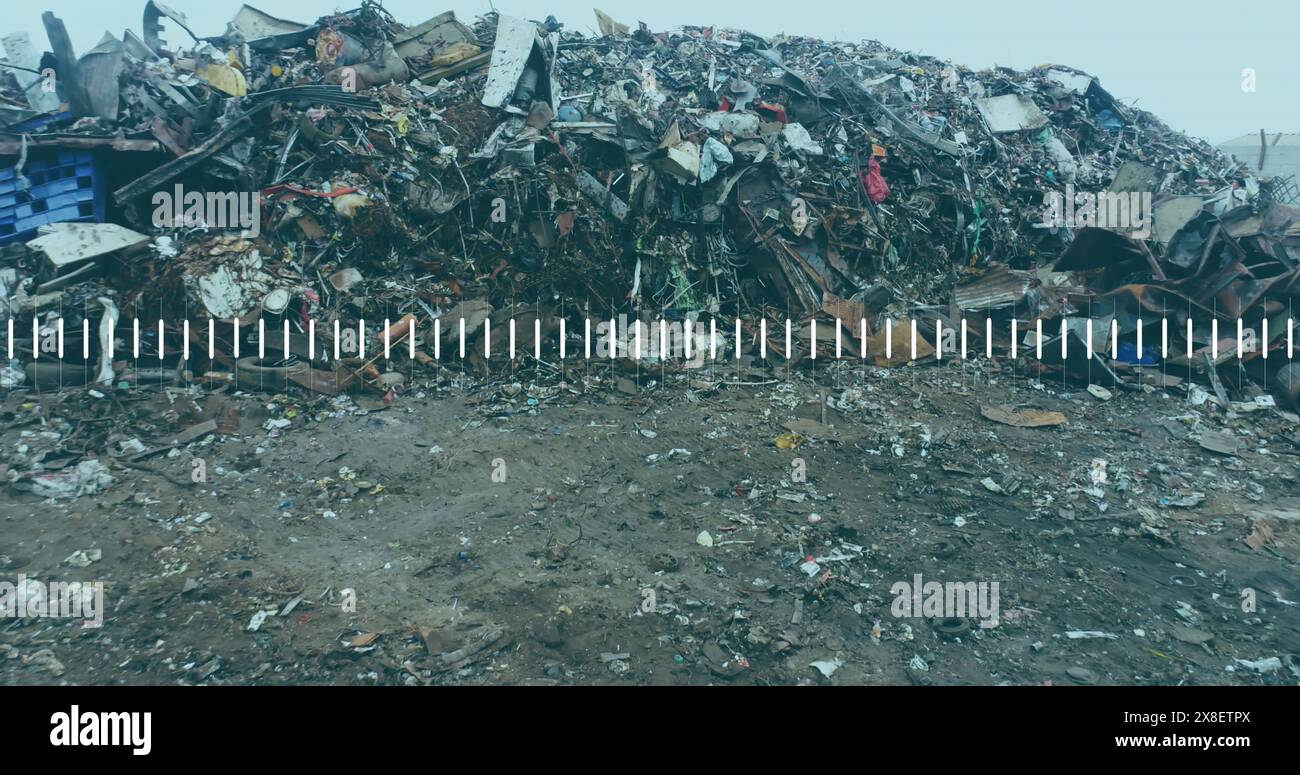 Immagine dell'elaborazione dei dati tramite discarica Foto Stock