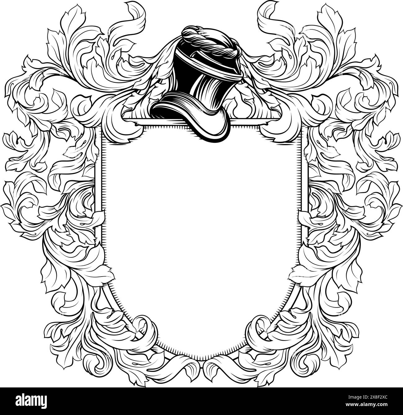 Stemma della famiglia Heraldry Knight Illustrazione Vettoriale