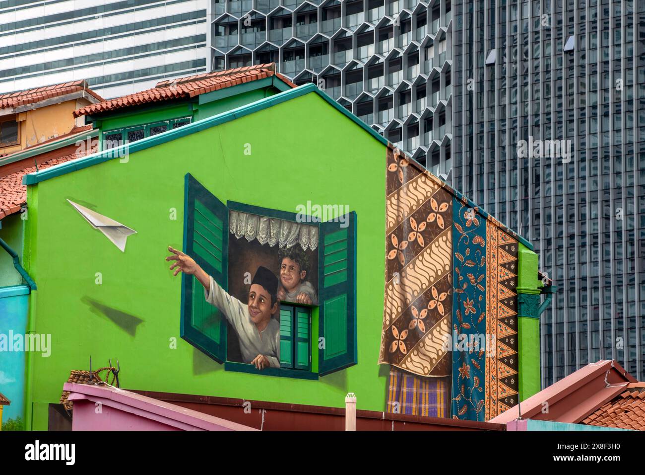 Street art, Singapore Foto Stock