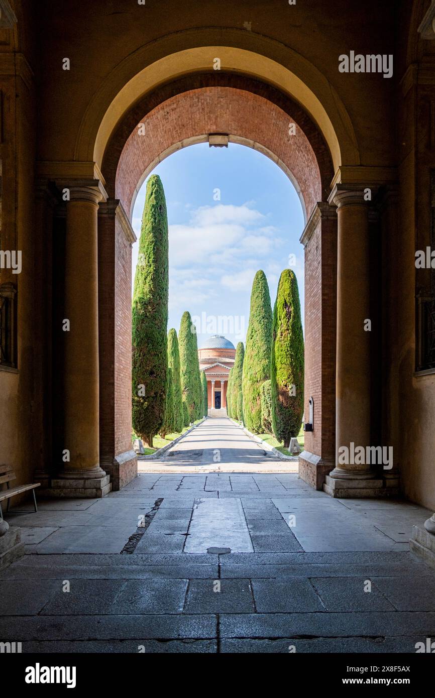 L'ingresso al cimitero monumentale di Forlì. Emilia Romagna, Italia, Europa. Foto Stock