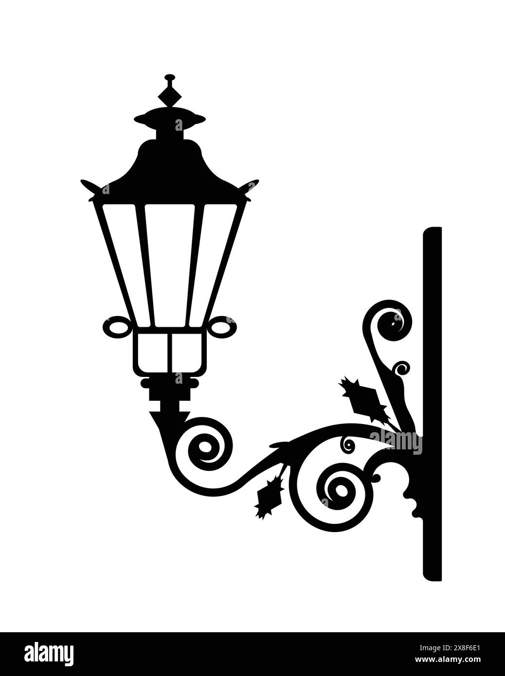 Una vecchia lanterna il muro dell'illusore Illustrazione Vettoriale