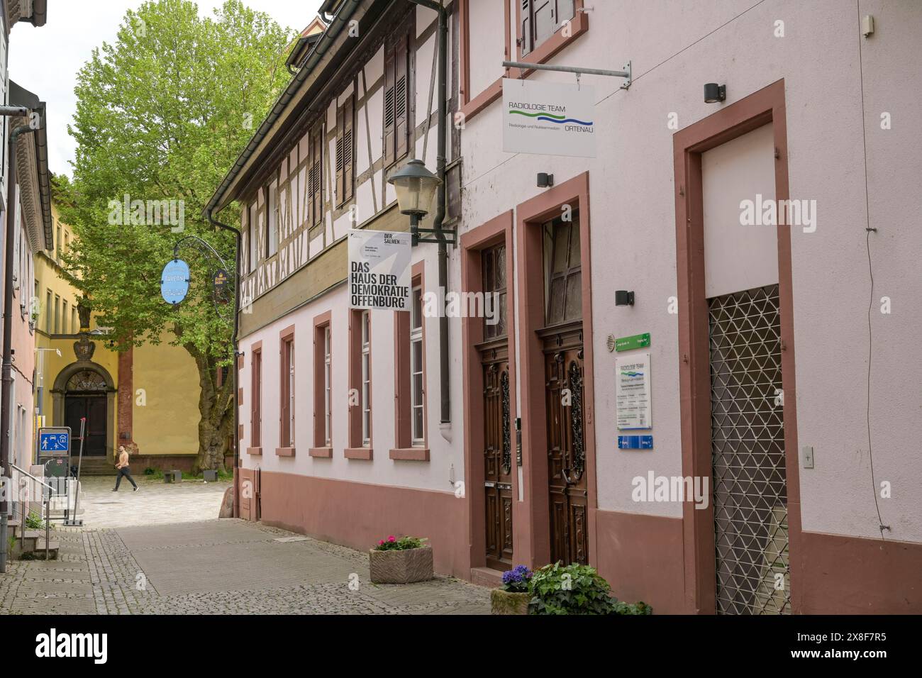 Casa della democrazia, Kuefergasse, Offenburg, Baden-Wuerttemberg, Germania Foto Stock