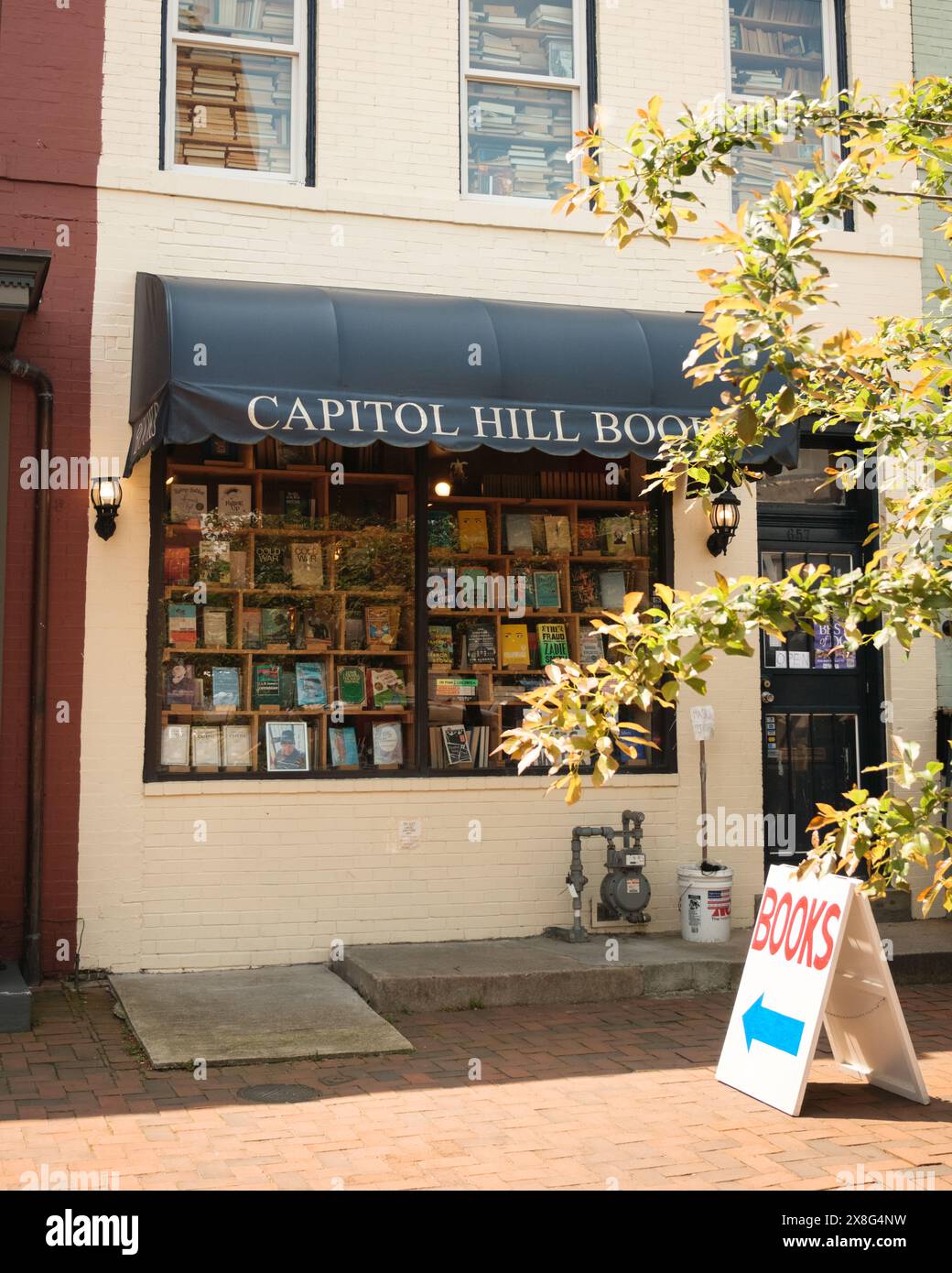 Capitol Hill Books firma vintage a Washington, DC Foto Stock