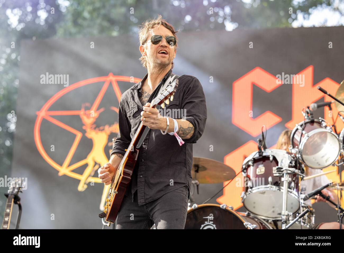 Napa, Stati Uniti. 24 maggio 2024. Chris Shiflett si esibisce con Chevy Metal durante il BottleRock Music Festival il 24 maggio 2024, a Napa, California (foto di Daniel DeSlover/Sipa USA) crediti: SIPA USA/Alamy Live News Foto Stock