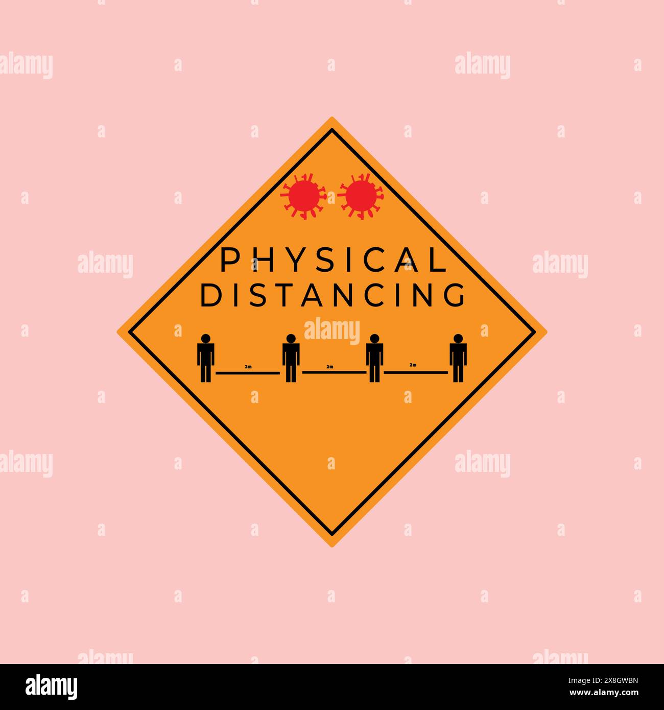 design vector con logo vintage minimalista a distanza fisica Illustrazione Vettoriale