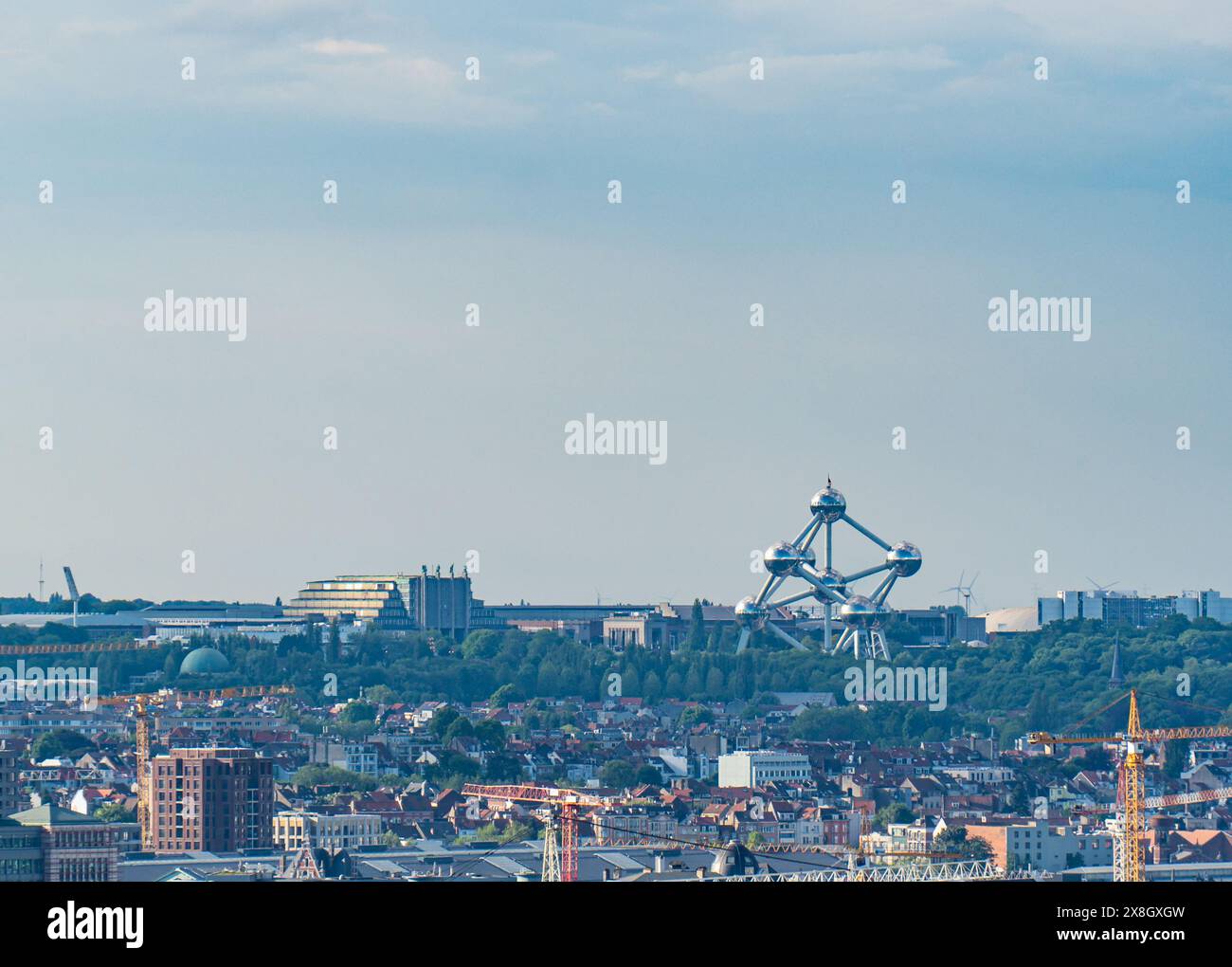 Skyline di Bruxelles: Moderno e storico Foto Stock