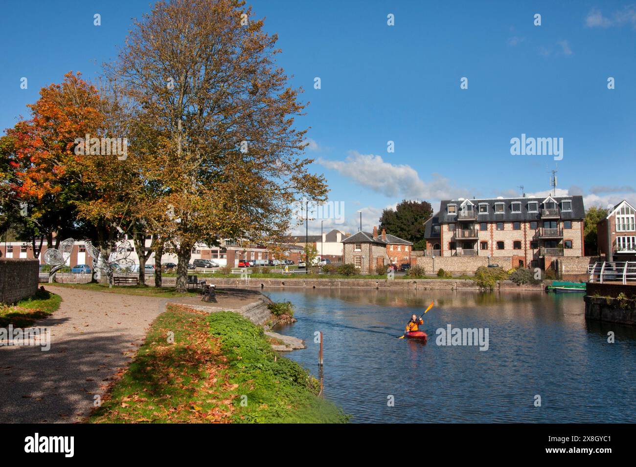 Autunno sul canale di Chichester, West Sussex, Inghilterra Foto Stock