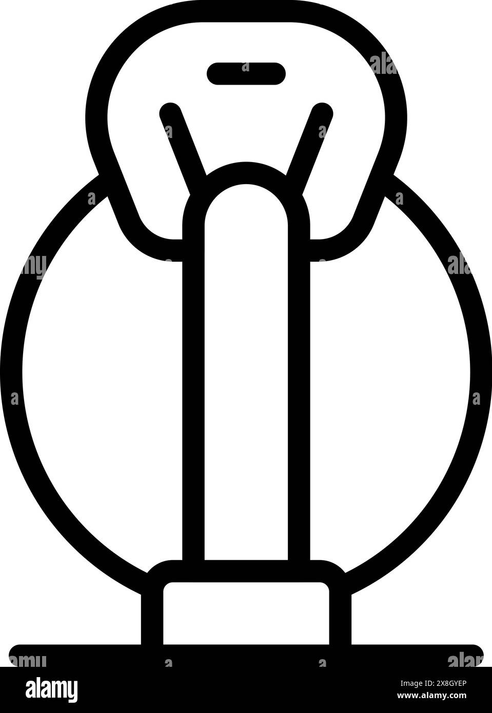 Line art semplificata raffigurante un'icona della bilancia, ideale per progetti di salute e di montaggio Illustrazione Vettoriale