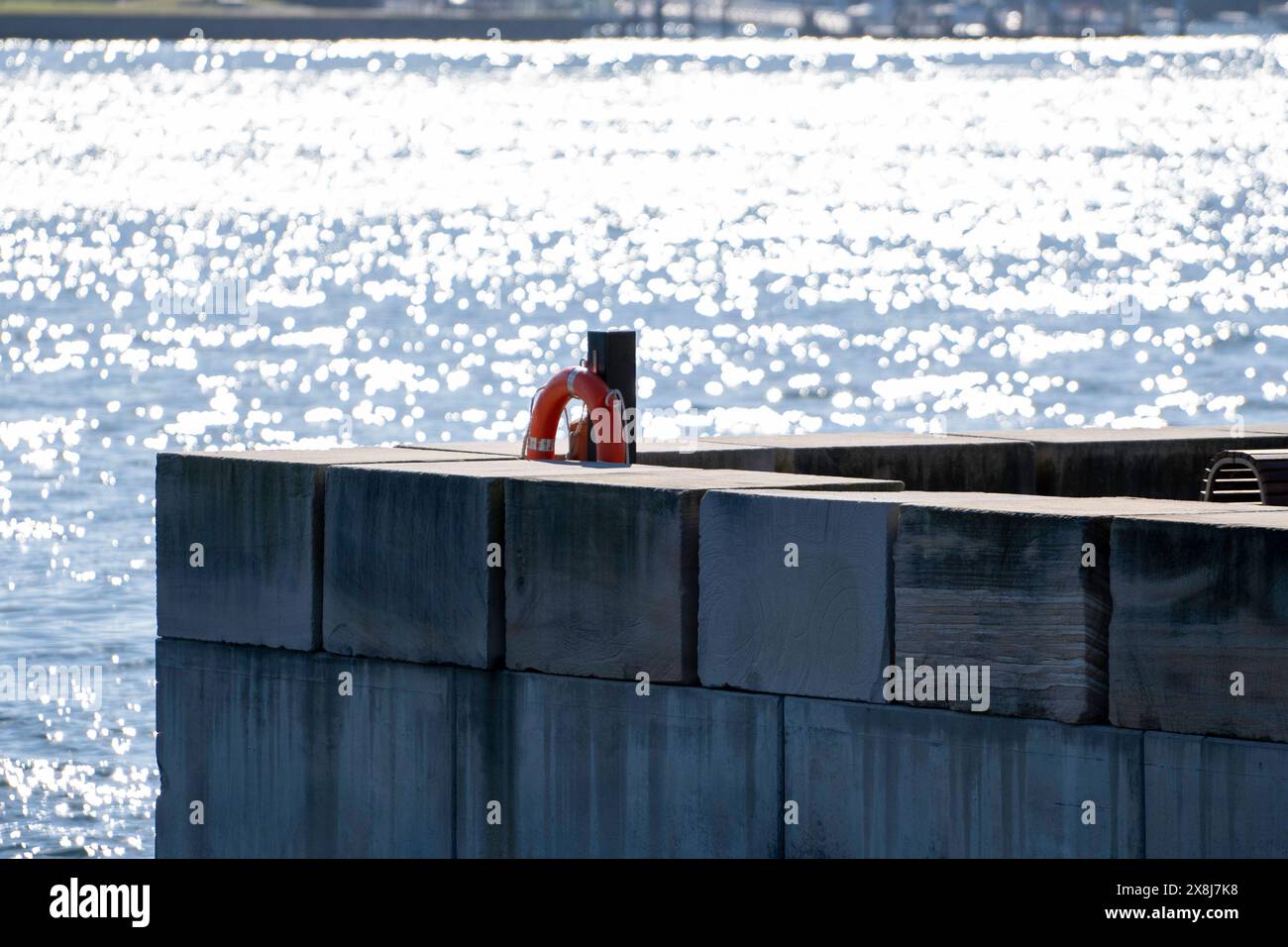 Pericolo non nuotare qui Foto Stock
