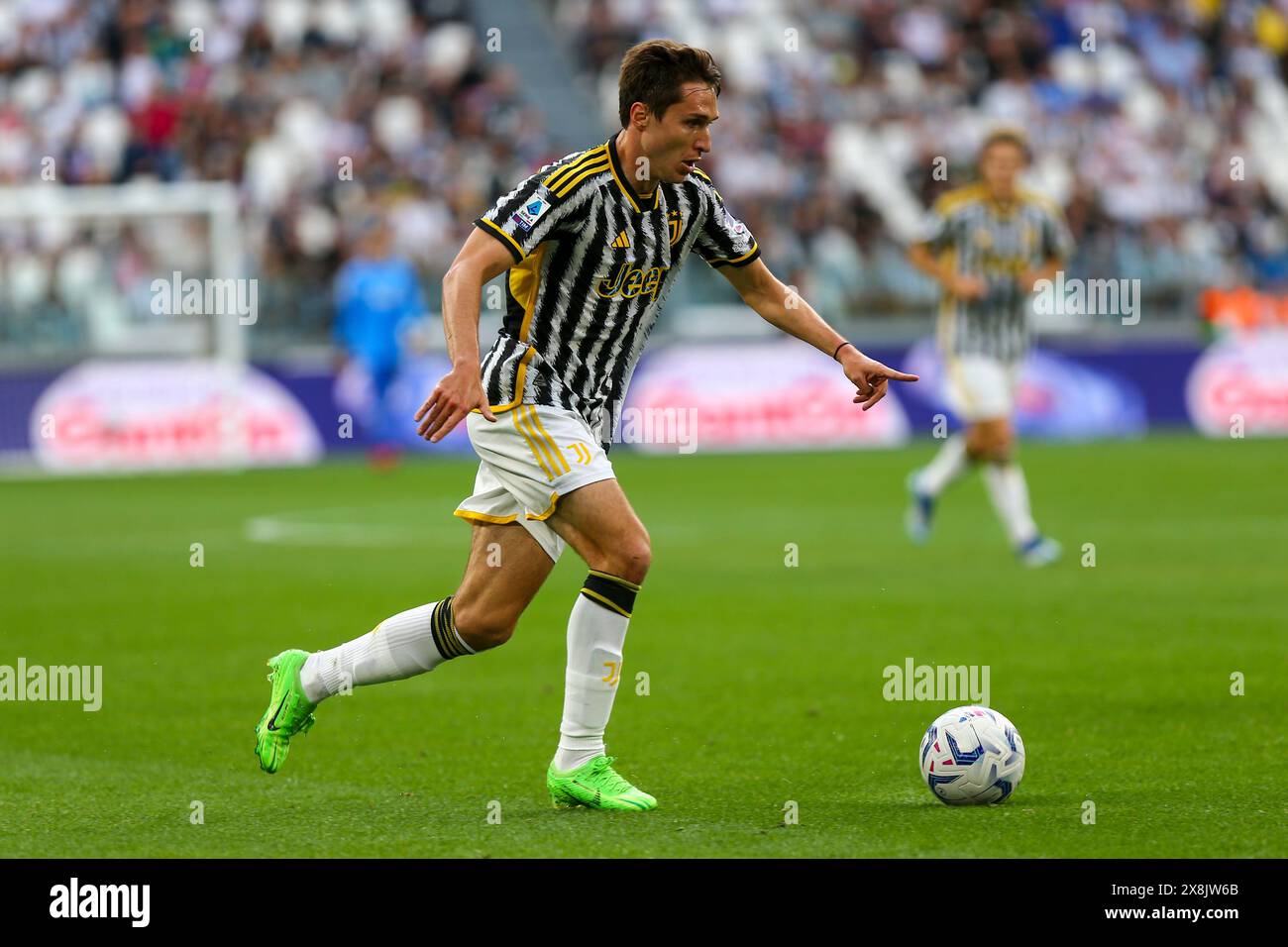 Federico Chiesa della Juventus FC durante la partita tra Juventus FC e AC Monza il 25 maggio 2024 all'Allianz Stadium di Torino. Foto Stock