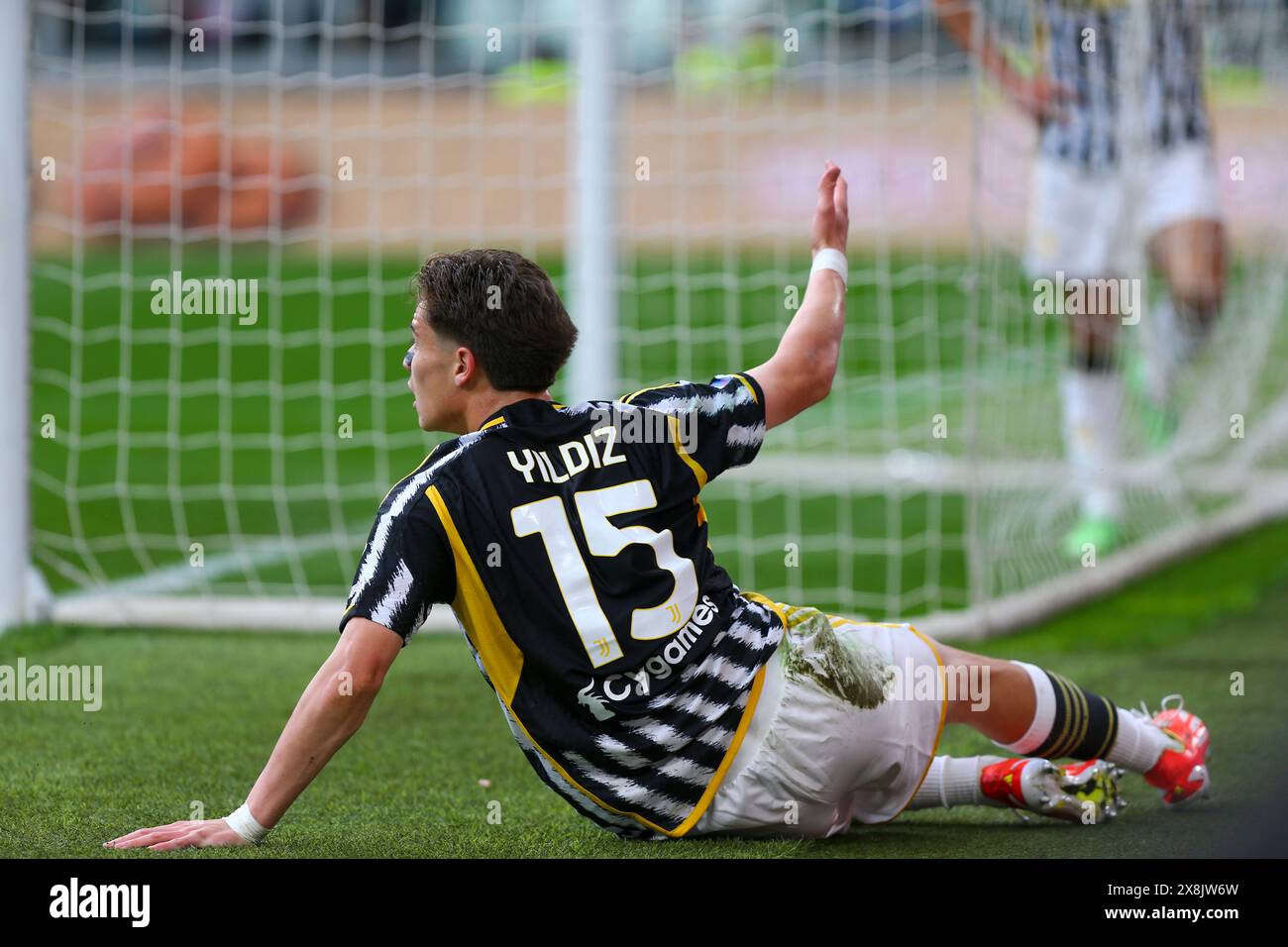 Kenan Yildiz della Juventus FC durante la partita tra Juventus FC e AC Monza il 25 maggio 2024 all'Allianz Stadium di Torino. Foto Stock