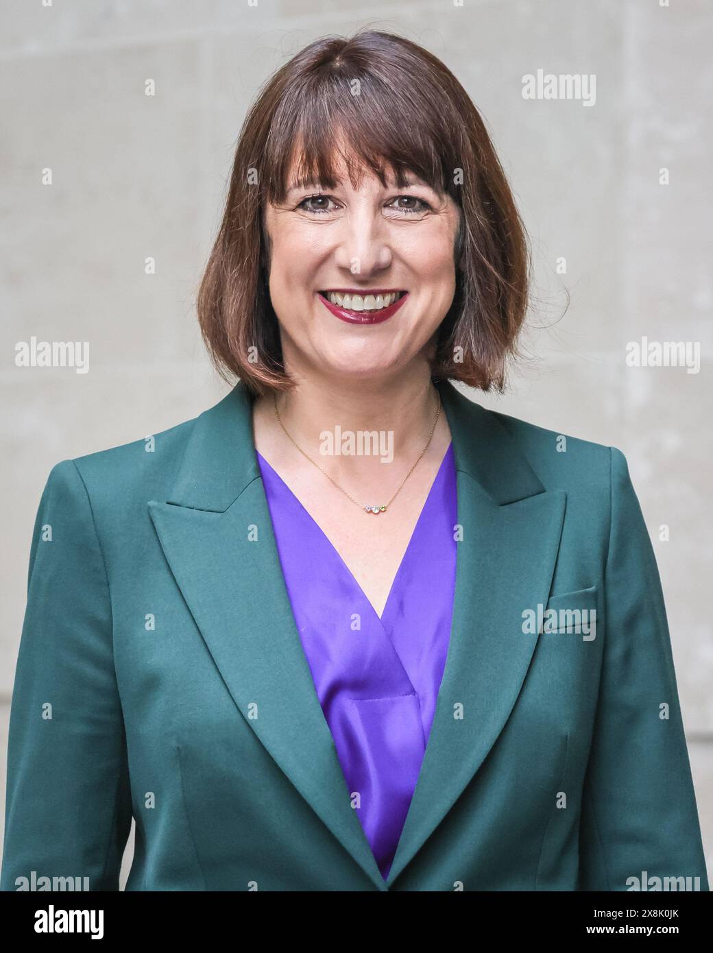 Londra, Regno Unito. 26 maggio 2024. Rachel Reeves, Cancelliere ombra dello Scacchiere e del Partito Laburista MPoutside della BBC nel centro di Londra dopo gli spettacoli mattutini. Crediti: Imageplotter/Alamy Live News Foto Stock