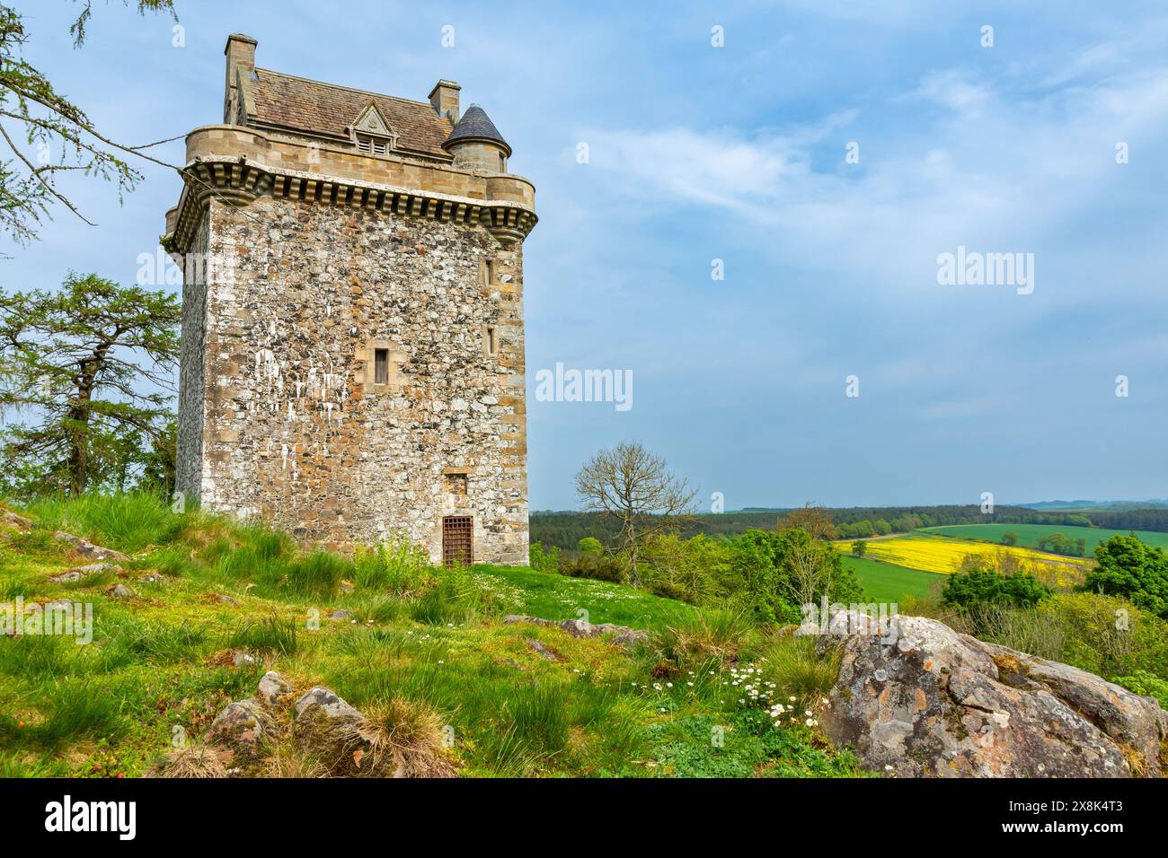 Cragtop Fatlips Castlerising sopra i confini scozzesi Foto Stock