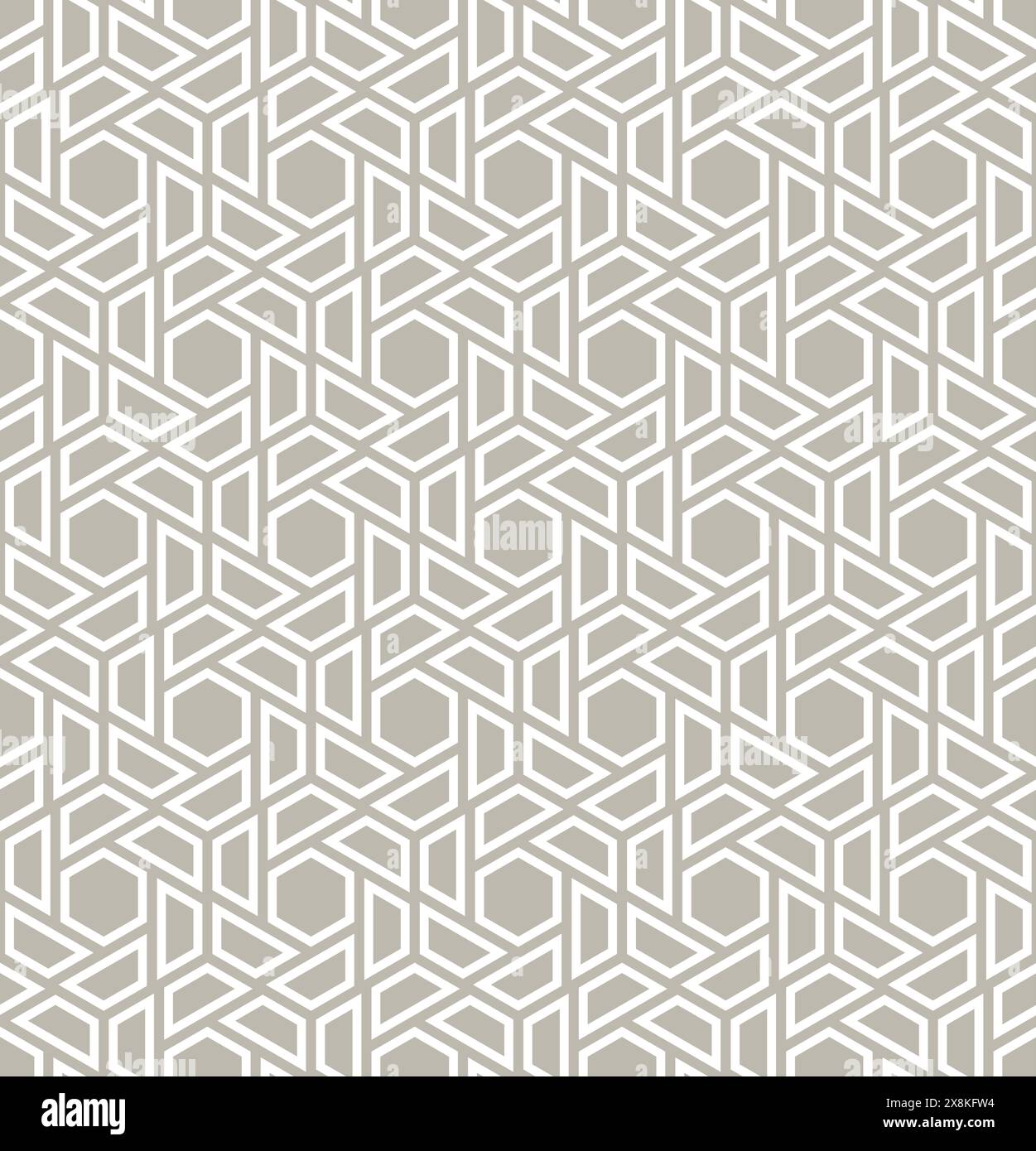 La ripetizione geometrica con linee. Sfondo vettoriale uniforme. Bianco e beige. Design moderno Illustrazione Vettoriale
