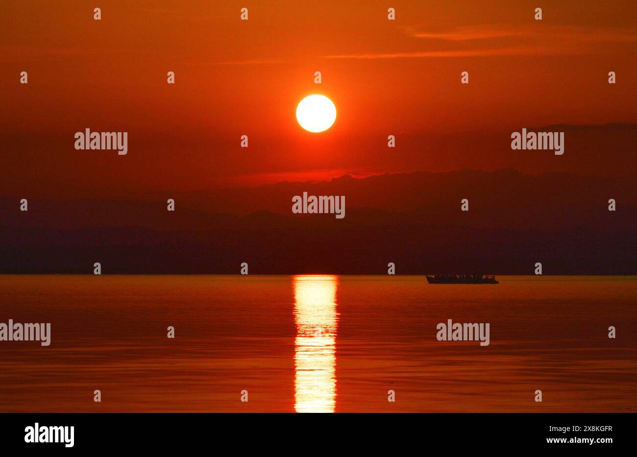 Tramonto su Albufera Foto Stock