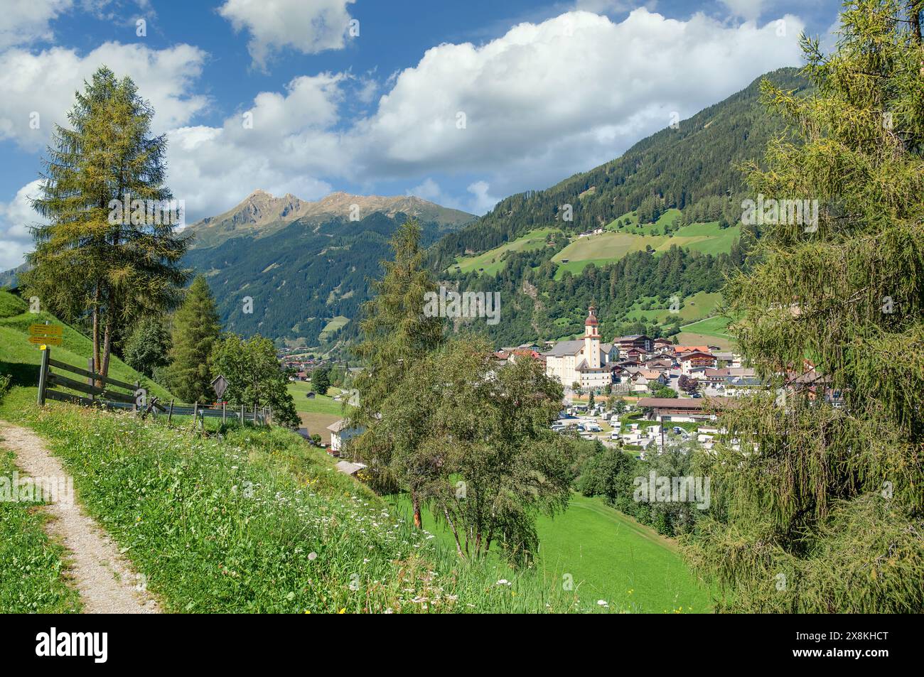 Neustift im Stubaital, Valle dello Stubaital, Tirolo, Austria Foto Stock