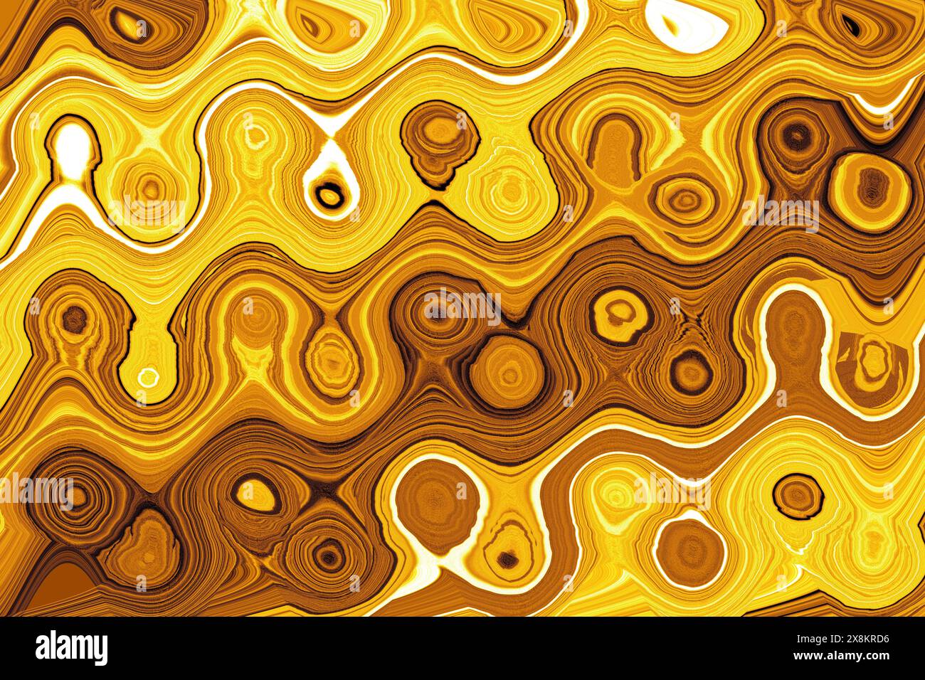 sfondo ondulato astratto per illustrazioni di colore giallo oro Foto Stock