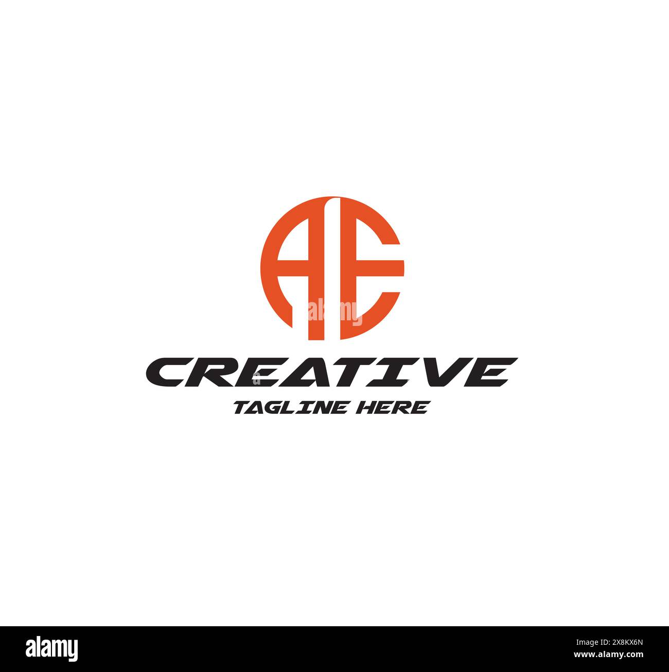 Modello di design con logo AE e lettera esagonale unico e moderno. Elegante logo lettera AE iniziale Illustrazione Vettoriale